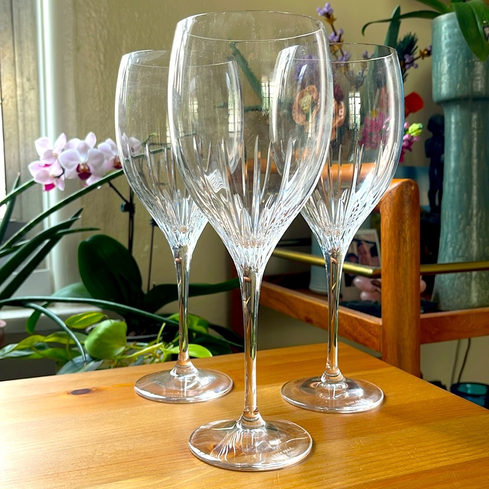 2 Kate Spade Lenox Mercer Stripe wine glass set